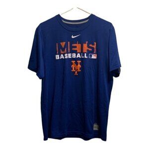 NY New York Mets Nike Blue Dri-Fit Royal Authentic Collection Performance Shirt